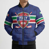Custom Hockey 2026 Italy Bomber Puffer Jacket Gli Azzurri Go Champions