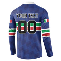 Custom Hockey 2026 Italy Button Sweatshirt Gli Azzurri Go Champions