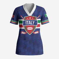 Custom Hockey 2026 Italy Scrub Top Gli Azzurri Go Champions