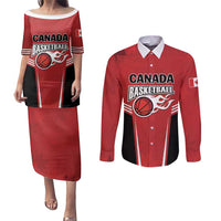 Custom Canada Basketball Couples Matching Puletasi and Long Sleeve Button Shirt Dream Because I Can