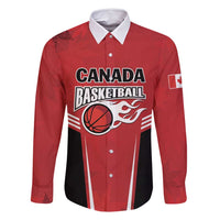 Custom Canada Basketball Family Matching Long Sleeve Bodycon Dress and Hawaiian Shirt Dream Because I Can