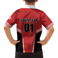 Custom Canada Basketball Family Matching Short Sleeve Bodycon Dress and Hawaiian Shirt Dream Because I Can