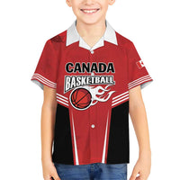 Custom Canada Basketball Family Matching Short Sleeve Bodycon Dress and Hawaiian Shirt Dream Because I Can