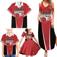 Custom Canada Basketball Family Matching Summer Maxi Dress and Hawaiian Shirt Dream Because I Can