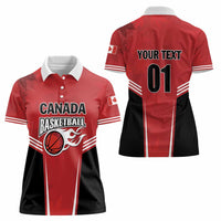Custom Canada Basketball Women Polo Shirt Dream Because I Can