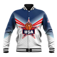 Custom USA Basketball Team Baseball Jacket Shine Like Stars
