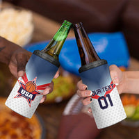 Custom USA Basketball Team 4 in 1 Can Cooler Tumbler Shine Like Stars