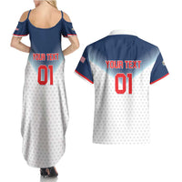 Custom USA Basketball Team Couples Matching Summer Maxi Dress and Hawaiian Shirt Shine Like Stars