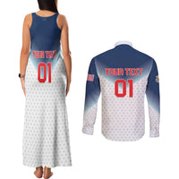 Custom USA Basketball Team Couples Matching Tank Maxi Dress and Long Sleeve Button Shirt Shine Like Stars