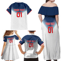Custom USA Basketball Team Family Matching Off Shoulder Maxi Dress and Hawaiian Shirt Shine Like Stars