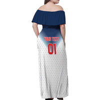 Custom USA Basketball Team Family Matching Off Shoulder Maxi Dress and Hawaiian Shirt Shine Like Stars