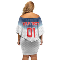 Custom USA Basketball Team Family Matching Off Shoulder Short Dress and Hawaiian Shirt Shine Like Stars