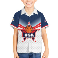 Custom USA Basketball Team Family Matching Summer Maxi Dress and Hawaiian Shirt Shine Like Stars