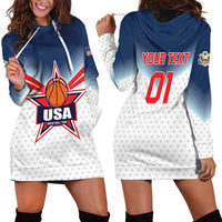 Custom USA Basketball Team Hoodie Dress Shine Like Stars