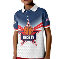 Custom USA Basketball Team Kid Polo Shirt Shine Like Stars