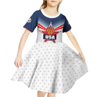 Custom USA Basketball Team Kid Short Sleeve Dress Shine Like Stars
