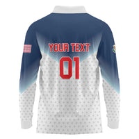Custom USA Basketball Team Long Sleeve Polo Shirt Shine Like Stars