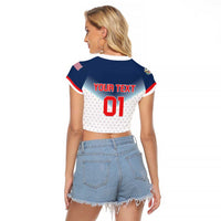 Custom USA Basketball Team Raglan Cropped T Shirt Shine Like Stars