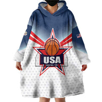 Custom USA Basketball Team Wearable Blanket Hoodie Shine Like Stars