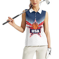 Custom USA Basketball Team Women Sleeveless Polo Shirt Shine Like Stars