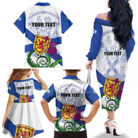 Personalized Canada Nova Scotia Province Family Matching Off The Shoulder Long Sleeve Dress and Hawaiian Shirt One Defends and The Other Conquers