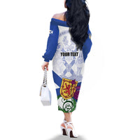 Personalized Canada Nova Scotia Province Family Matching Off The Shoulder Long Sleeve Dress and Hawaiian Shirt One Defends and The Other Conquers