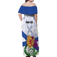 Personalized Canada Nova Scotia Province Family Matching Off Shoulder Maxi Dress and Hawaiian Shirt One Defends and The Other Conquers