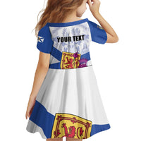 Personalized Canada Nova Scotia Province Family Matching Short Sleeve Bodycon Dress and Hawaiian Shirt One Defends and The Other Conquers