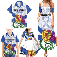 Personalized Canada Nova Scotia Province Family Matching Summer Maxi Dress and Hawaiian Shirt One Defends and The Other Conquers