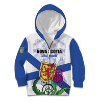 Personalized Canada Nova Scotia Province Kid Hoodie One Defends and The Other Conquers
