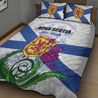 Canada Nova Scotia Province Quilt Bed Set One Defends and The Other Conquers