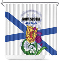 Canada Nova Scotia Province Shower Curtain One Defends and The Other Conquers