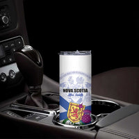 Personalized Canada Nova Scotia Province Skinny Tumbler One defends and the other conquers