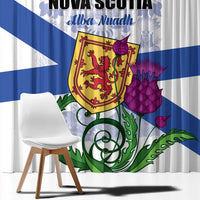 Canada Nova Scotia Province Window Curtain One Defends and The Other Conquers