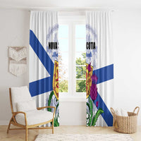 Canada Nova Scotia Province Window Curtain One Defends and The Other Conquers