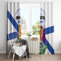 Canada Nova Scotia Province Window Curtain One Defends and The Other Conquers