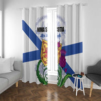 Canada Nova Scotia Province Window Curtain One Defends and The Other Conquers