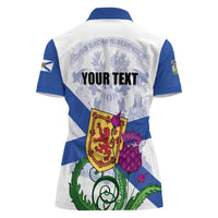 Personalized Canada Nova Scotia Province Women Polo Shirt One Defends and The Other Conquers