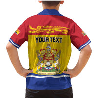 Personalized Canada New Brunswick Province Family Matching Mermaid Dress and Hawaiian Shirt Golden Lion Lymphad