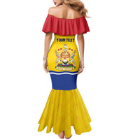 Personalized Canada New Brunswick Province Family Matching Mermaid Dress and Hawaiian Shirt Golden Lion Lymphad