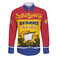 Personalized Canada New Brunswick Province Family Matching Puletasi and Hawaiian Shirt Golden Lion Lymphad