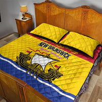 Canada New Brunswick Province Quilt Bed Set Golden Lion Lymphad
