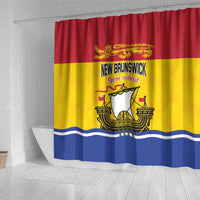 Canada New Brunswick Province Shower Curtain Golden Lion Lymphad