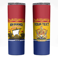 Personalized Canada New Brunswick Province Skinny Tumbler Golden Lion Lymphad