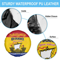 Canada New Brunswick Province Spare Tire Cover Golden Lion Lymphad