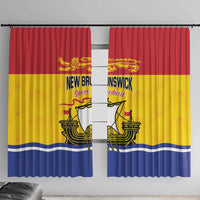 Canada New Brunswick Province Window Curtain Golden Lion Lymphad