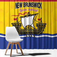 Canada New Brunswick Province Window Curtain Golden Lion Lymphad