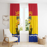 Canada New Brunswick Province Window Curtain Golden Lion Lymphad