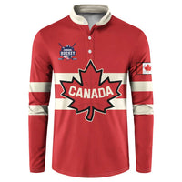 Custom Canada Hockey Button Sweatshirt Canada Team Go Champions