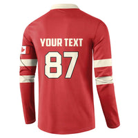 Custom Canada Hockey Button Sweatshirt Canada Team Go Champions